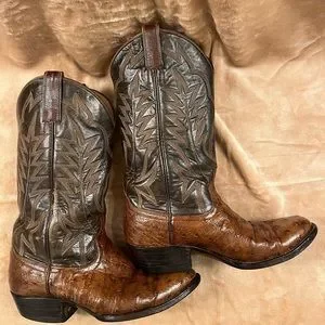 Men’s Hand Crafted Custom Made Full Quill Ostrich Boots Size 8D CLOSEOUT! ARIAT MEN main image 2